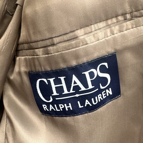 Chaps Ralph Lauren Blazer Jacket 40T Sport Coat Microfiber Green Academia Career - Picture 9 of 16